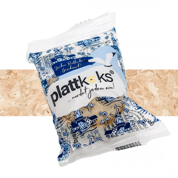 Original Plattkeks® Einzelkeks „Blaue Mühlen“